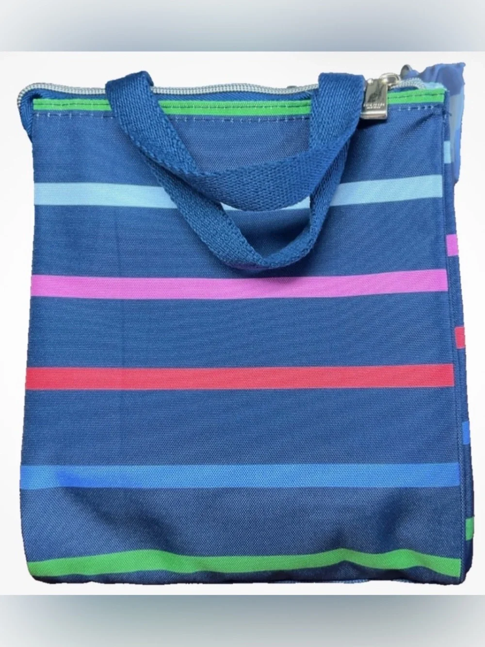 New Kate’s Spade Multi Stripe Navy Lunch tote